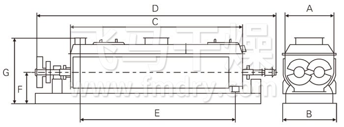 空心槳葉幹燥機結構示意圖（tú）