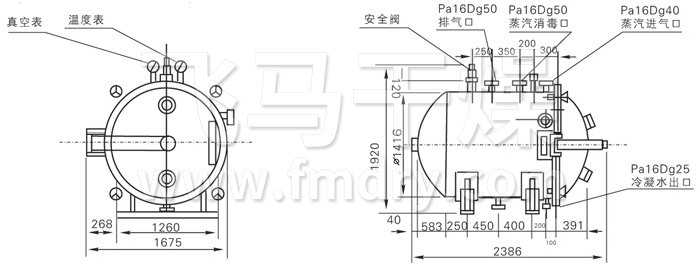 圓形靜態真空幹燥機（jī）結構示意圖